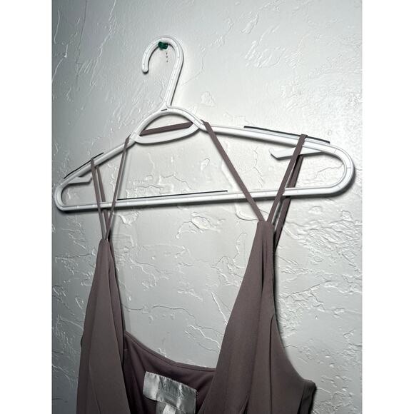 Davids Bridal crinkle chiffon‎ spaghetti strap wrap bridesmaid dress womens 6 - Picture 9 of 13